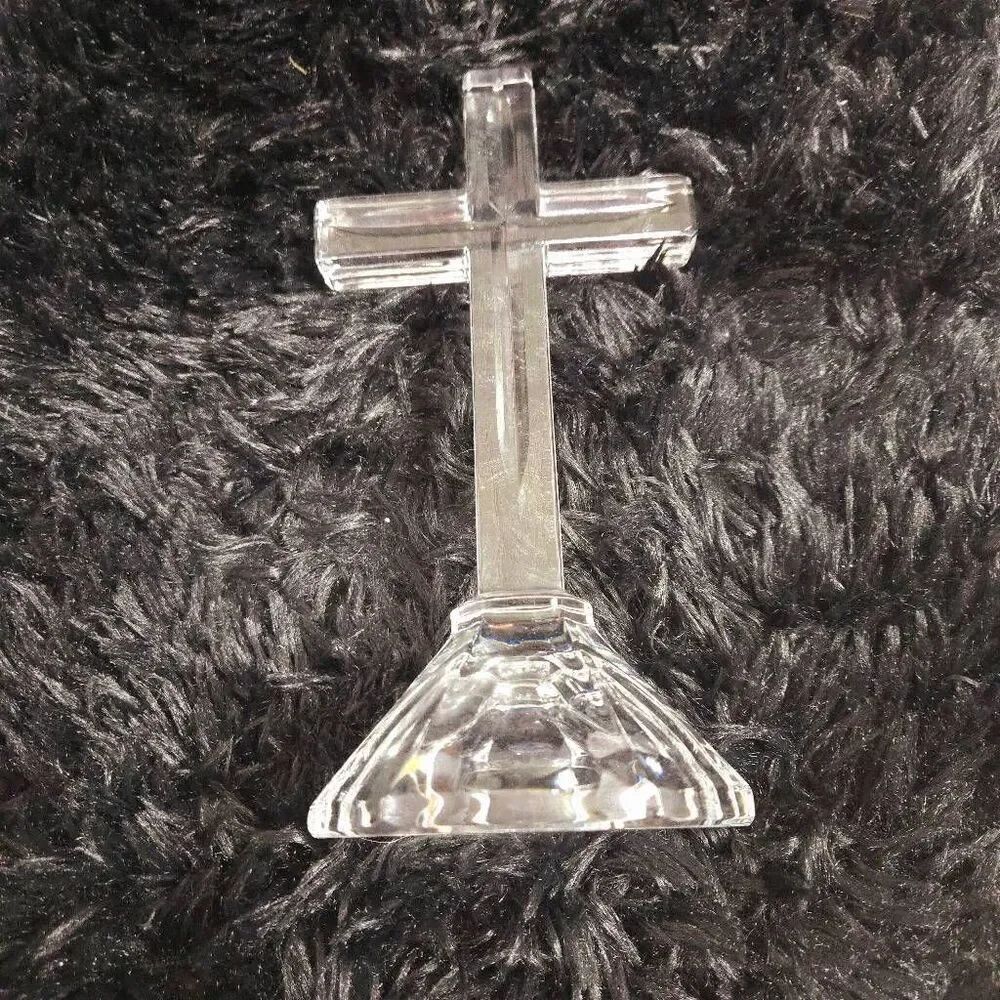 Imperial Estate Crystal Cross / Crucifix 24% Lead Crystal 8"